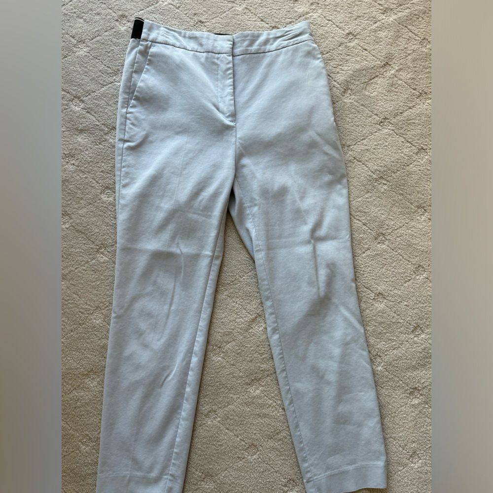 Zara elastic waist pants , trousers in light blue with pockets sz L